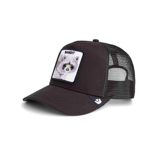 Goorin Bros. - Cappello nero con visiera e retro in retina con patch Bandit per 2