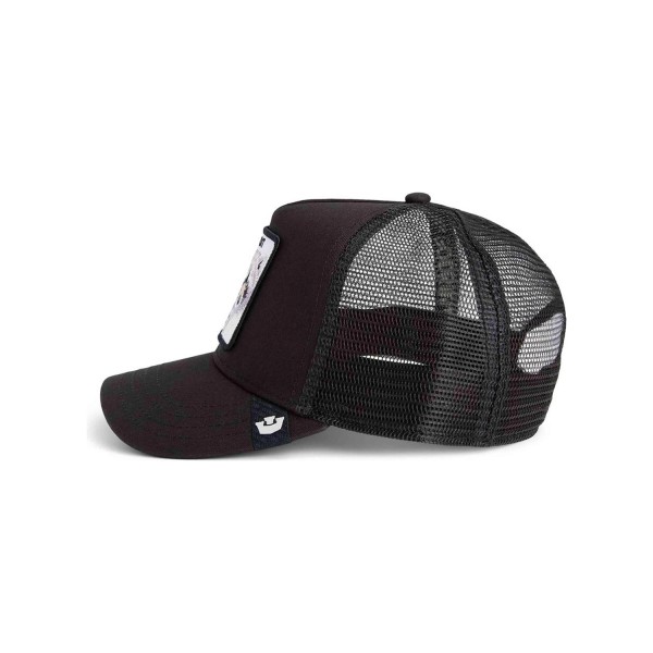 Goorin Bros. - Cappello nero con visiera e retro in retina con patch Bandit per