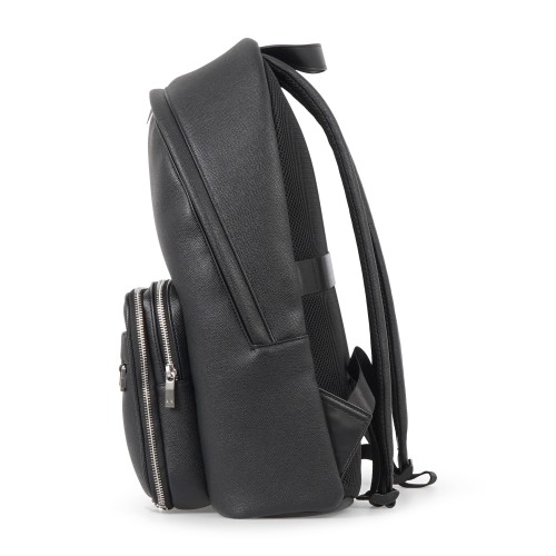 Armani Exchange - Zaino nero in ecopelle con tasca doppio scomparto sul fronte 2