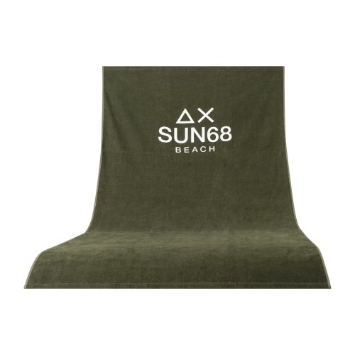 Sun68 - Telo mare verde con logo centrale a contrasto per uomo | x36121 37