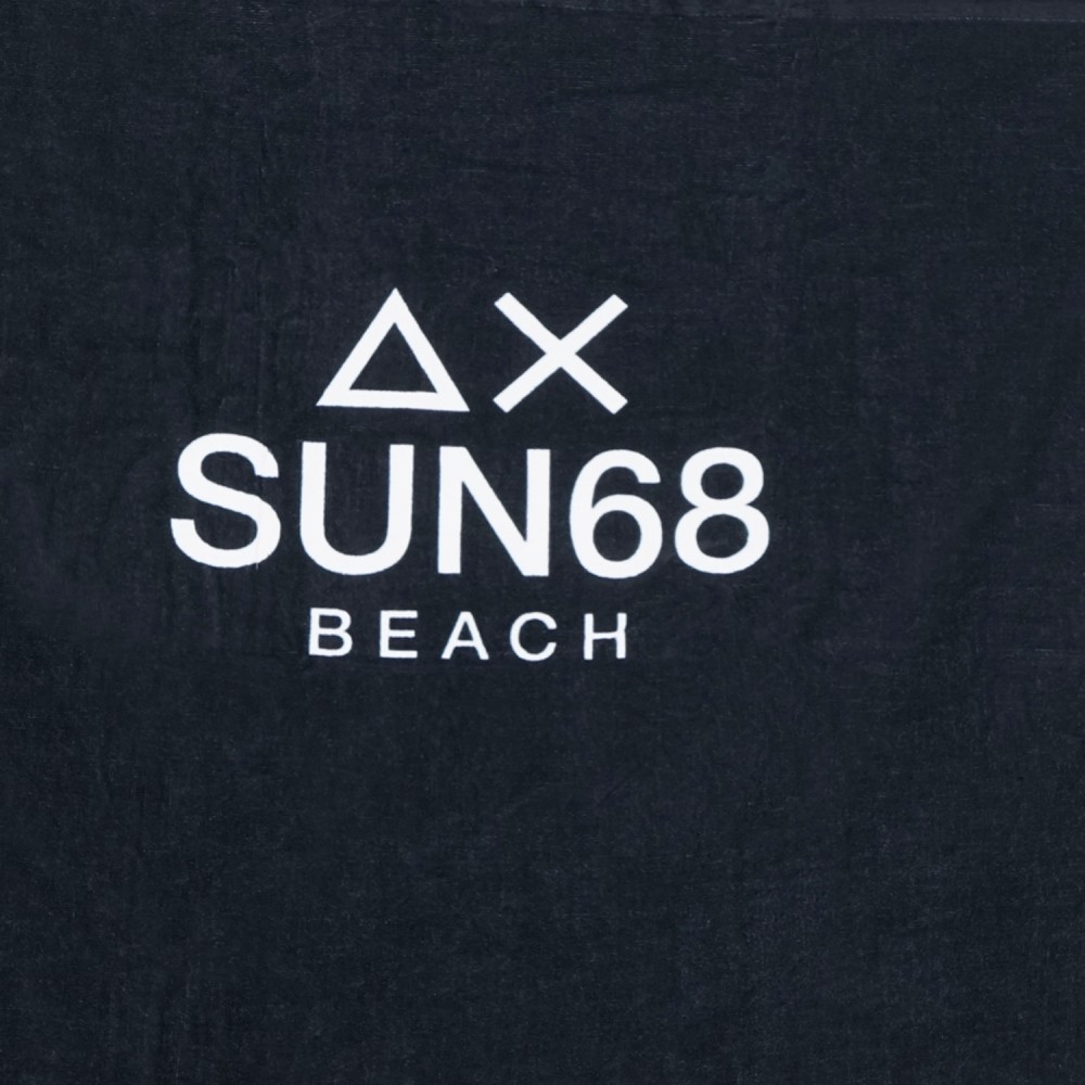 Sun68 - Telo mare blu con logo centrale a contrasto per uomo | x36121 07 navy