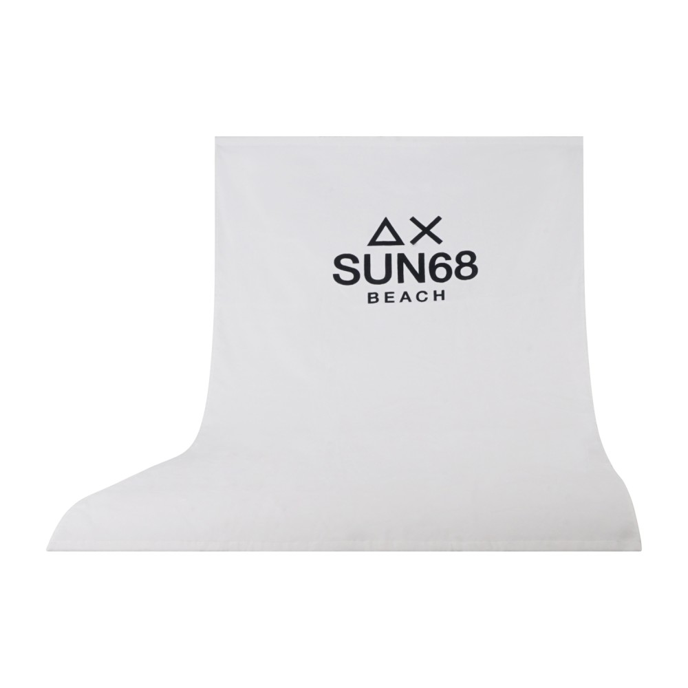 Sun68 - Telo mare bianco con logo centrale a contrasto per uomo | x36121 01