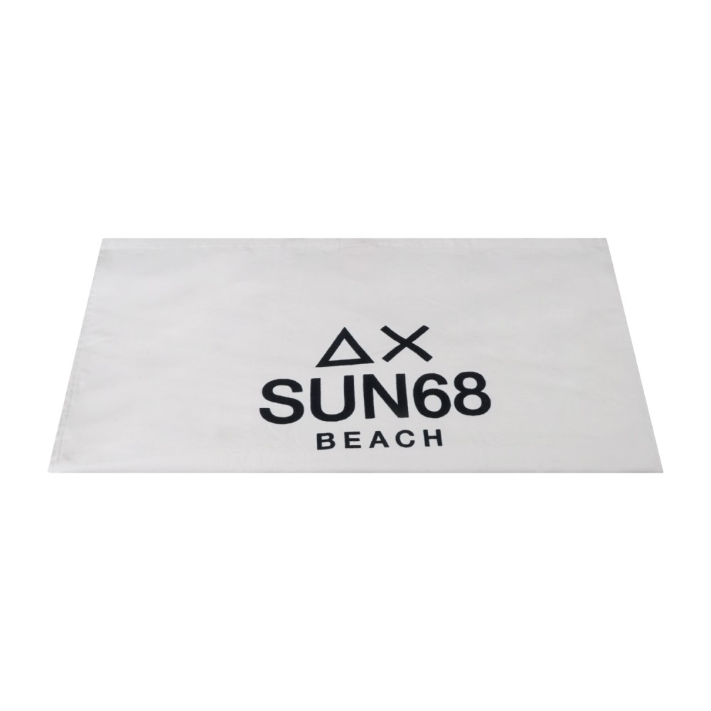 Sun68 - Telo mare bianco con logo centrale a contrasto per uomo | x36121 01