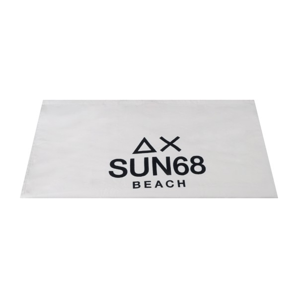 Sun68 - Telo mare bianco con logo centrale a contrasto per uomo | x36121 01