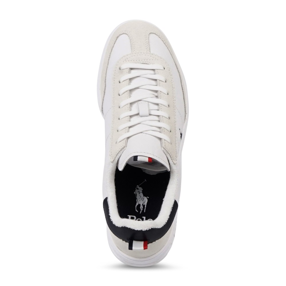 Polo Ralph Lauren - Sneakers bianca Bedford in pelle e camoscio per uomo |