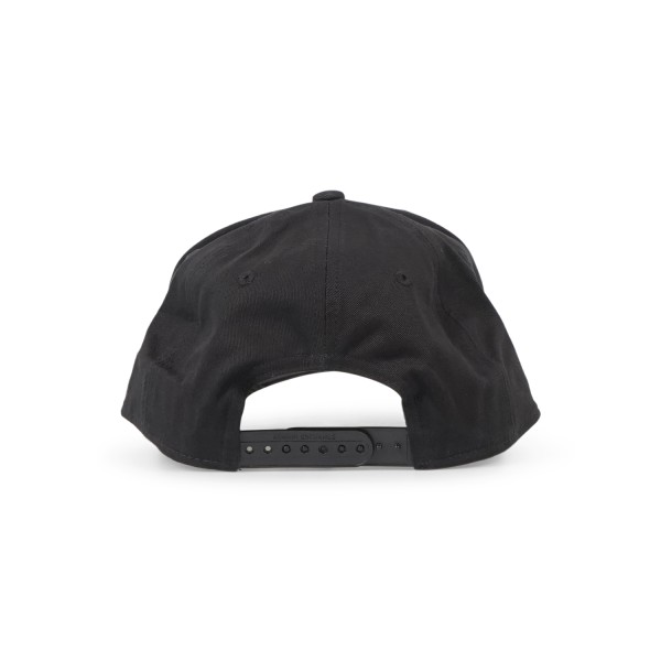 Armani Exchange - Cappello nero in cotone con visiera e logo a contrasto