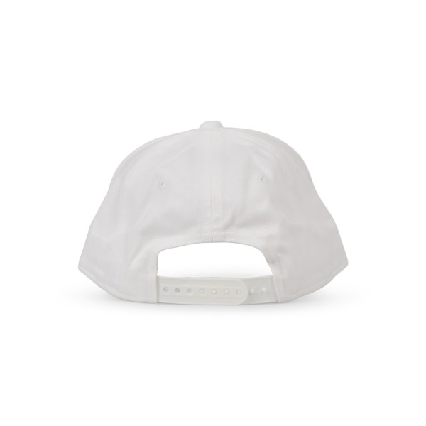 Armani Exchange - Cappello bianco in cotone con visiera e logo a contrasto
