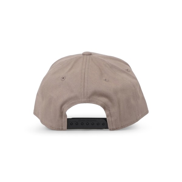 Armani Exchange - Cappello beige in cotone con visiera e ricamo logo sul fronte