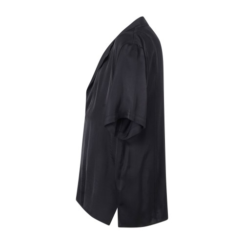 Marsem - Camicia nera manica corta senza bottoni per uomo | c064ss26 t213 2