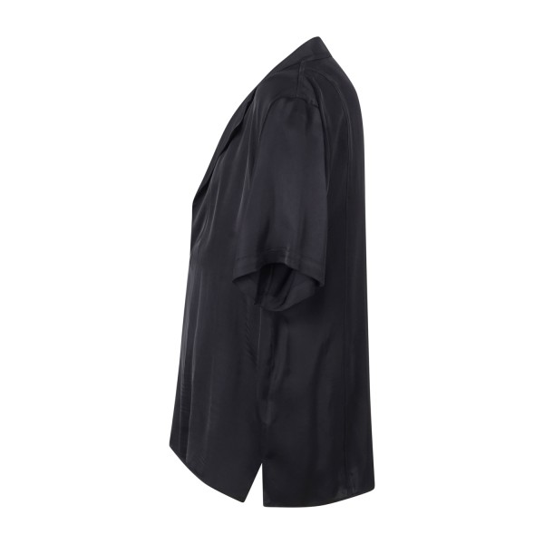 Marsem - Camicia nera manica corta senza bottoni per uomo | c064ss26 t213