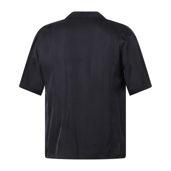 Marsem - Camicia nera manica corta senza bottoni per uomo | c064ss26 t213