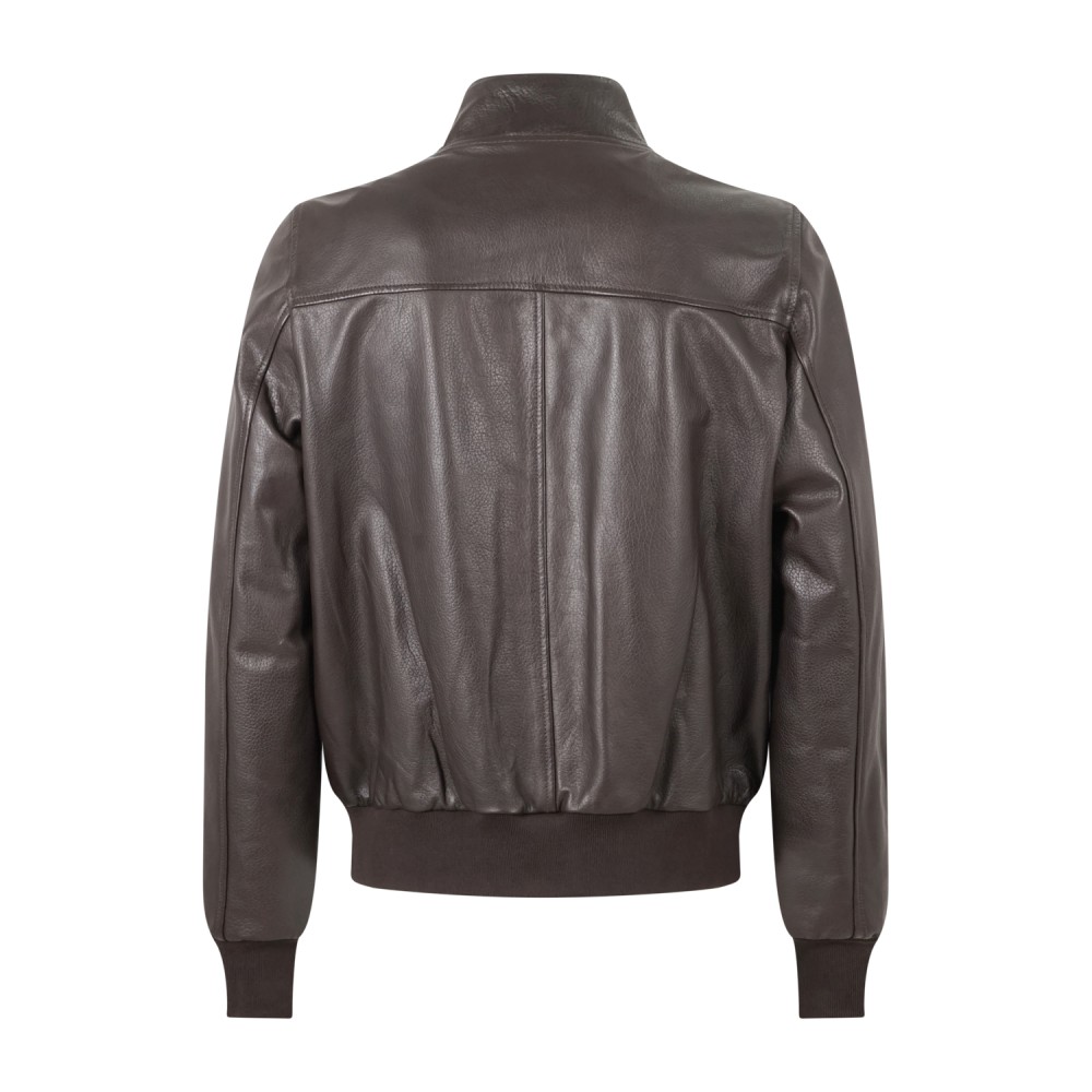 Roy Roger's - Giubbotto marrone New Barracuda in pelle per uomo |