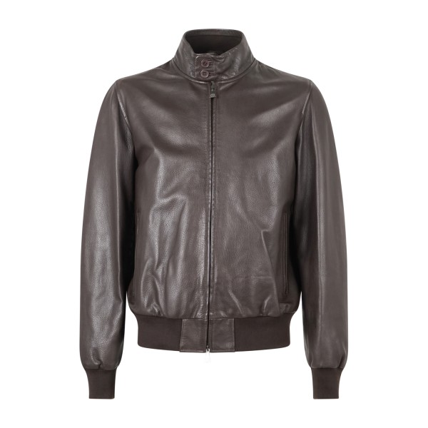 Roy Roger's - Giubbotto marrone New Barracuda in pelle per uomo |