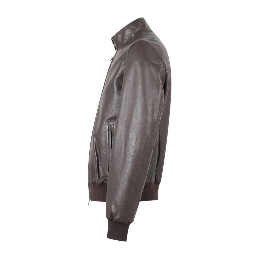 Roy Roger's - Giubbotto marrone New Barracuda in pelle per uomo |