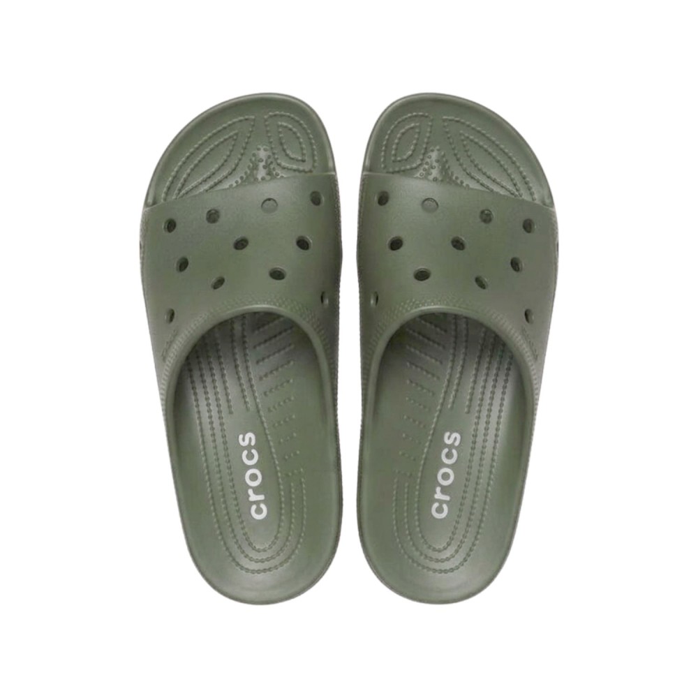 Crocs - Sandali verde Saturday Slide M con monofascia a buchi per uomo |