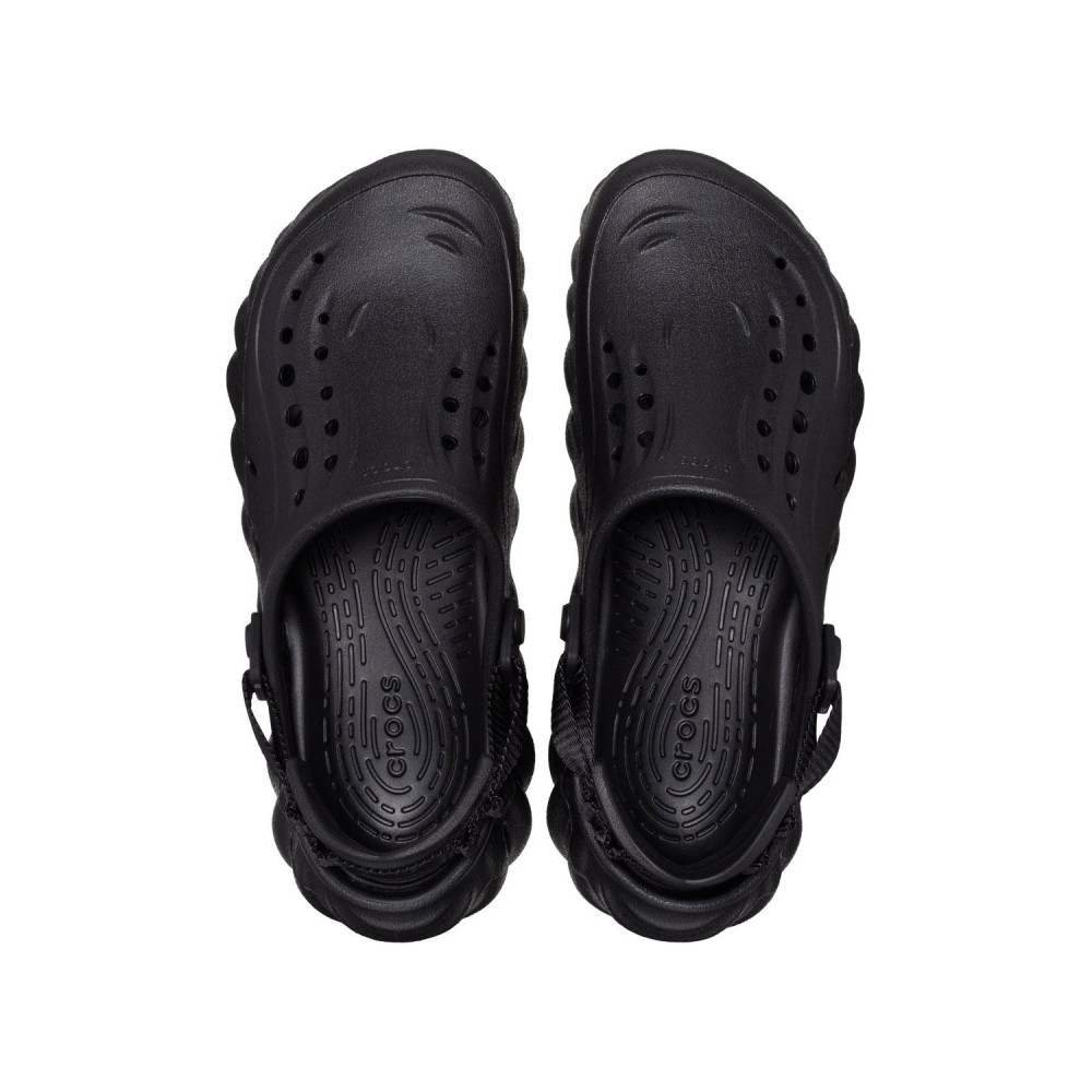 Crocs - Sandali neri Echo Clog con cinturino al tallone per uomo | cr207937-001