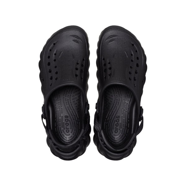 Crocs - Sandali neri Echo Clog con cinturino al tallone per uomo | cr207937-001