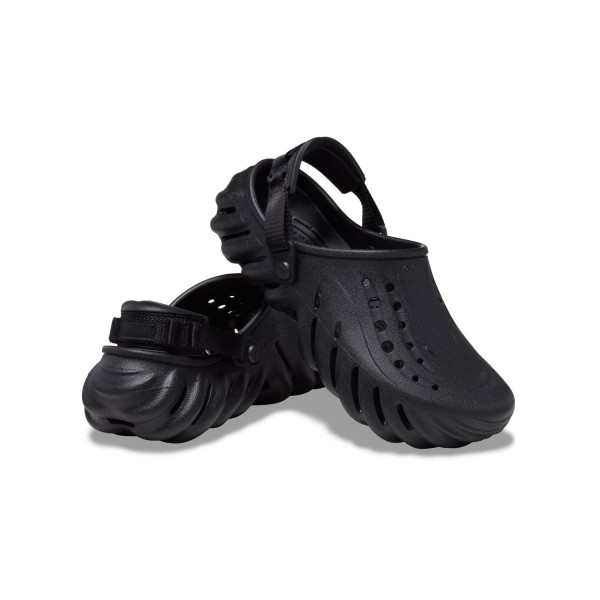 Crocs - Sandali neri Echo Clog con cinturino al tallone per uomo | cr207937-001