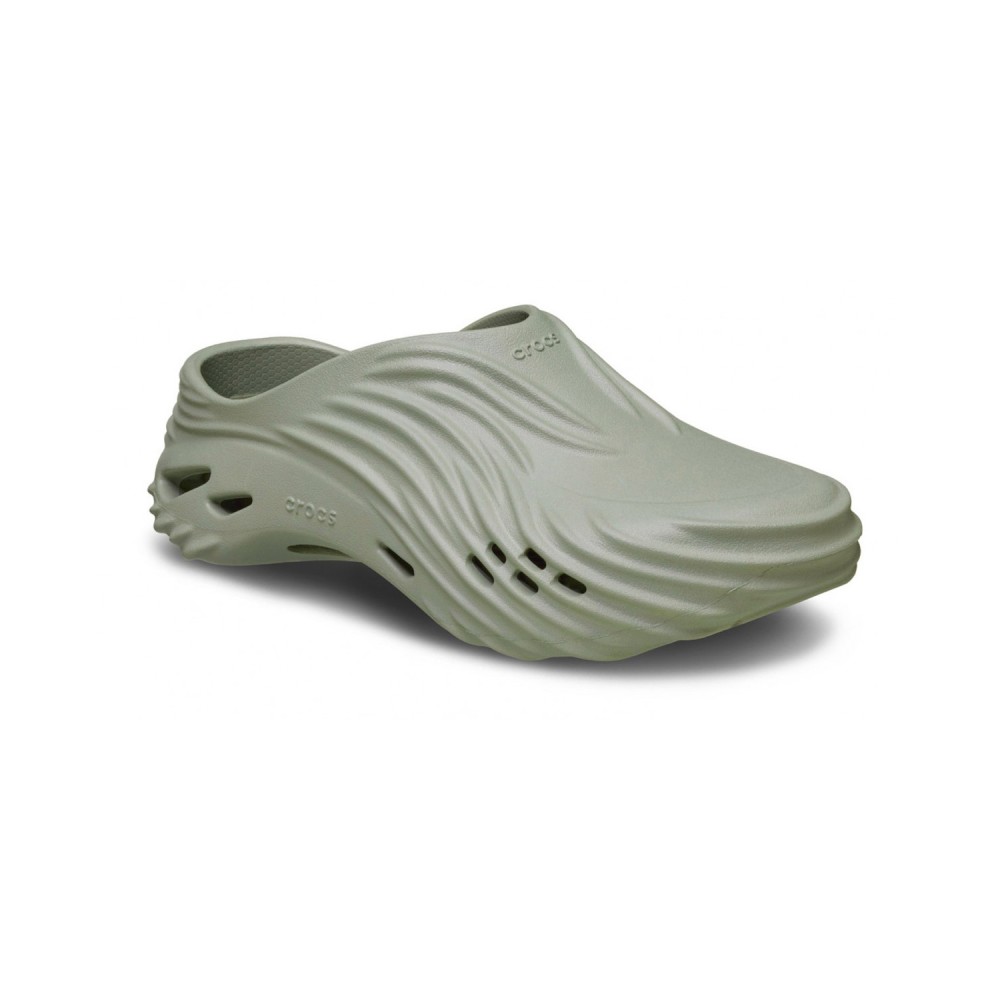 Crocs - Sandali grigio Echo Wave scanalature e texture ispirate al digitale per