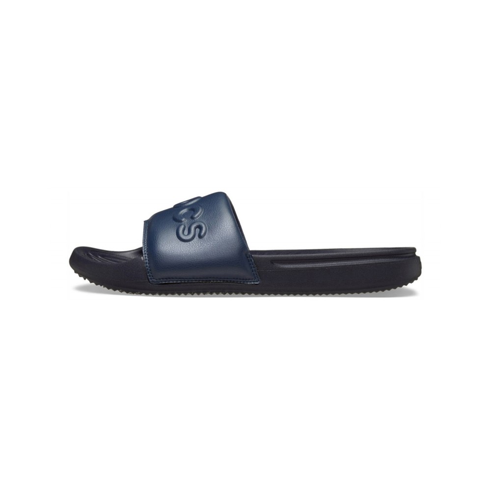 Crocs - Sandali blu Crocs All Day Slide con logo a rilievo sul fronte per uomo
