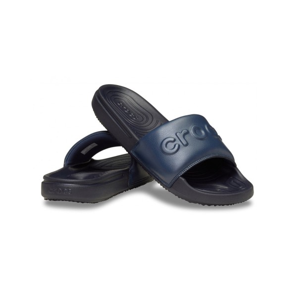 Crocs - Sandali blu Crocs All Day Slide con logo a rilievo sul fronte per uomo