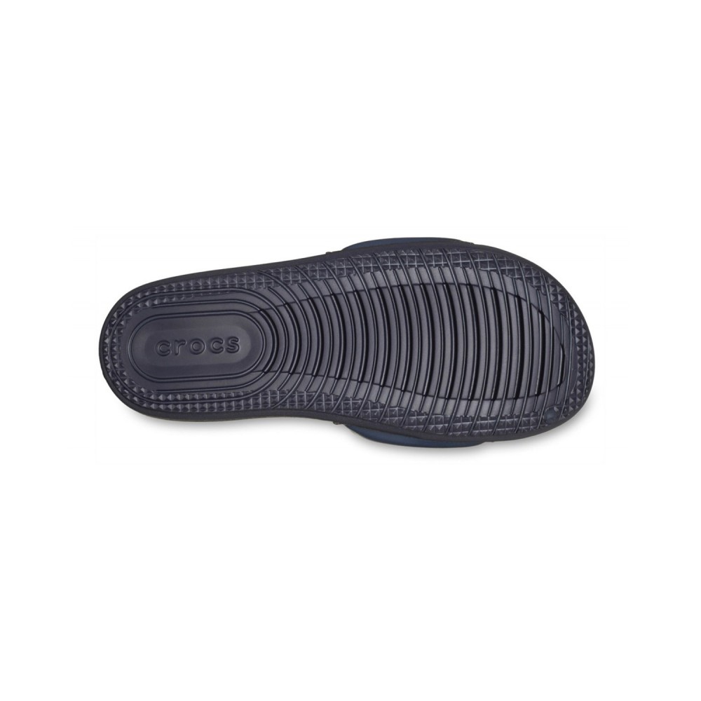 Crocs - Sandali blu Crocs All Day Slide con logo a rilievo sul fronte per uomo