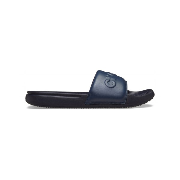 Crocs - Sandali blu Crocs All Day Slide con logo a rilievo sul fronte per uomo