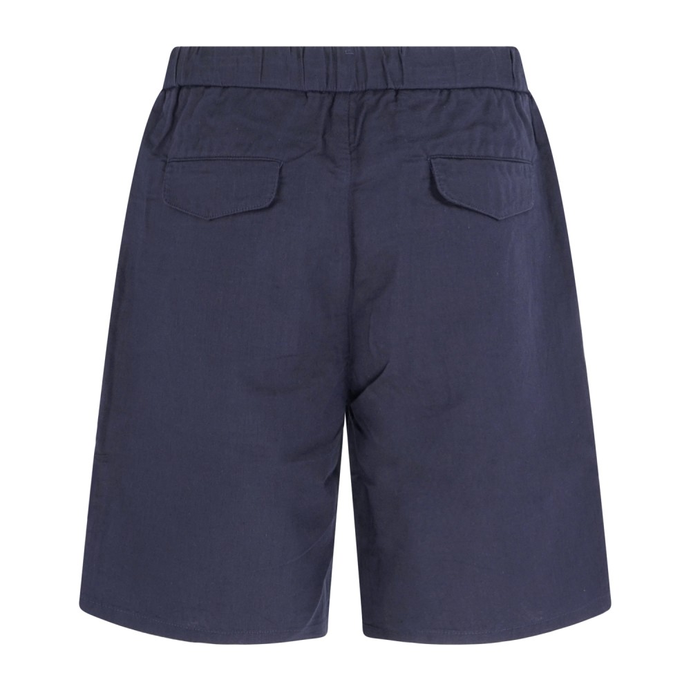 Sun68 - Bermuda blu in lino e cotone con coulisse in vita per uomo | b35110