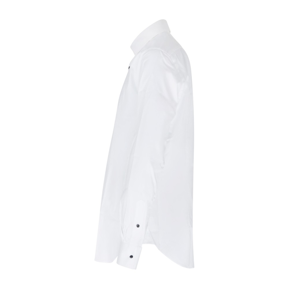 Xacus - Camicia bianca in cotone con bottoni a contrasto Tailor fit per uomo |