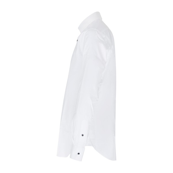 Xacus - Camicia bianca in cotone con bottoni a contrasto Tailor fit per uomo |