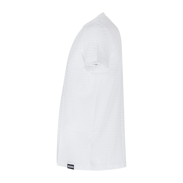 Dsquared2 - T-shirt bianca manica corta con stampa logo allover per uomo |