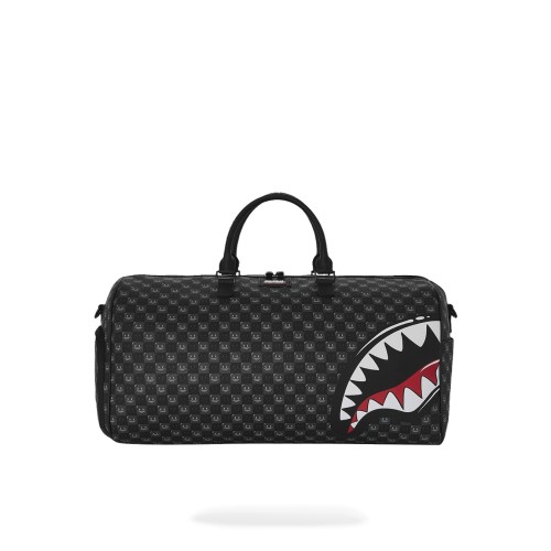 Sprayground - Borsone nero sharks in paris wtf bubbly black check duffle per