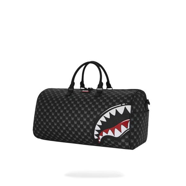 Sprayground - Borsone nero sharks in paris wtf bubbly black check duffle per