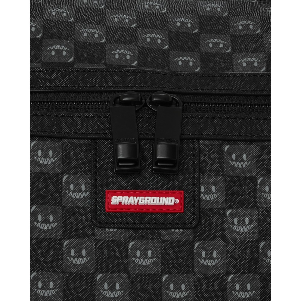 Sprayground - Borsone nero sharks in paris wtf bubbly black check duffle per