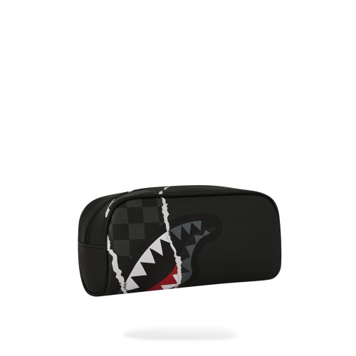 Sprayground - Astuccio nero center rip revealing gray check per uomo | 2