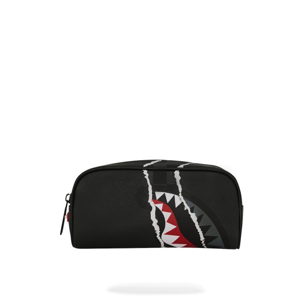 Sprayground - Astuccio nero center rip revealing gray check per uomo |