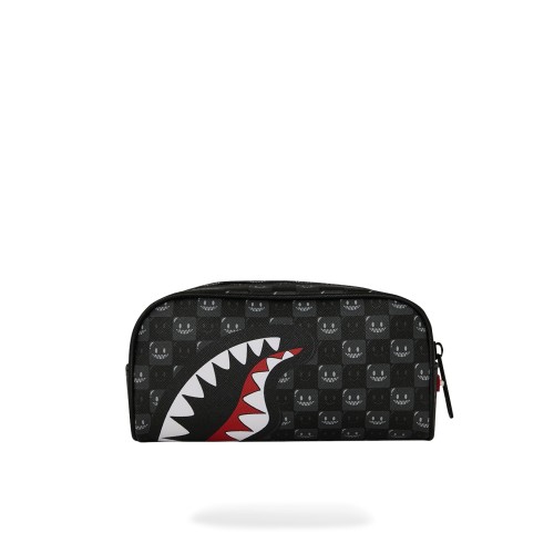 Sprayground - Astuccio nero sharks in paris wtf bubbly black check per uomo |