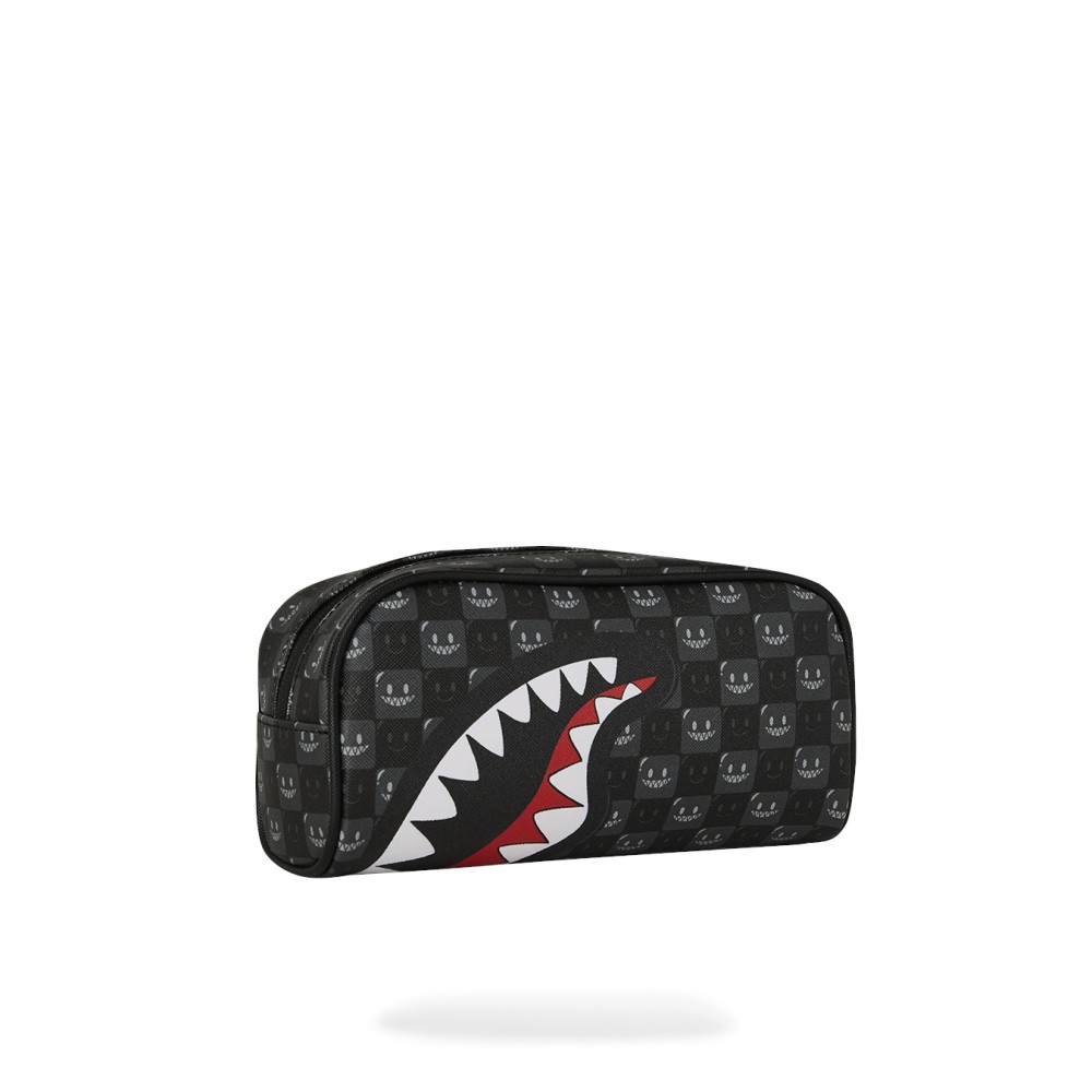 Sprayground - Astuccio nero sharks in paris wtf bubbly black check per uomo |