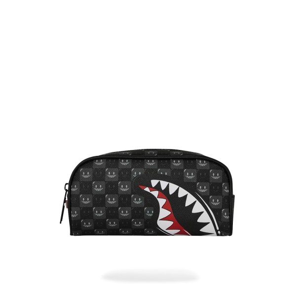 Sprayground - Astuccio nero sharks in paris wtf bubbly black check per uomo |
