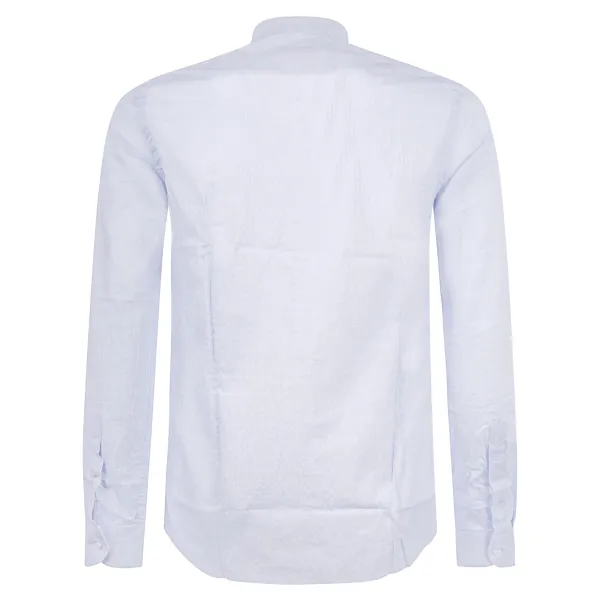 Luca Bertelli - Camicia celeste coreana lavorata per uomo | c3802 celeste 2