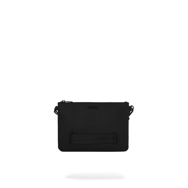 Sprayground - Pochette nera blacked out embossed gold tooth per uomo |