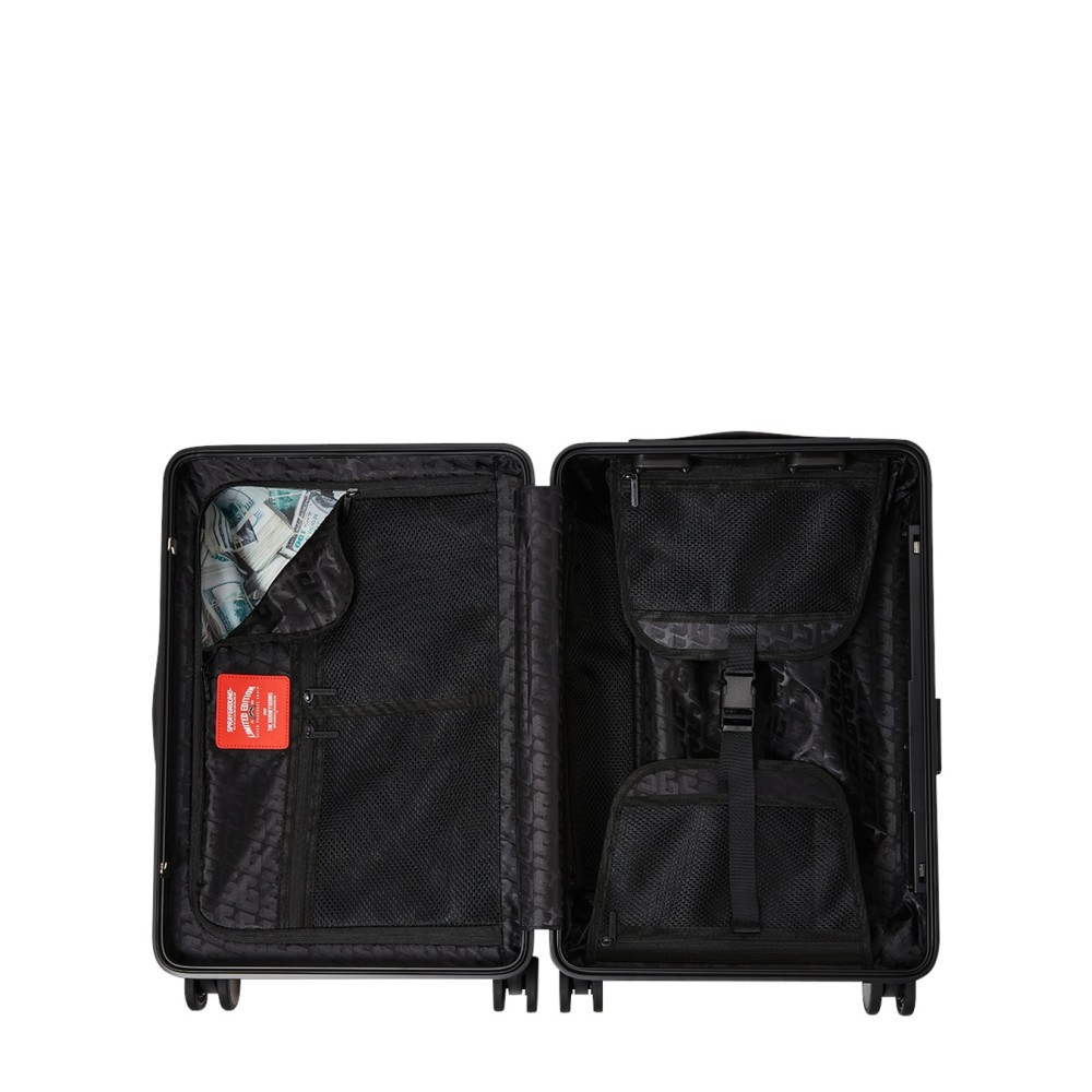 Sprayground - Valigia marrone sharks in paris wtf bubble brown check per uomo |