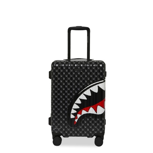 Sprayground - Valigia nera sharks in paris wtf bubbly black check per uomo |