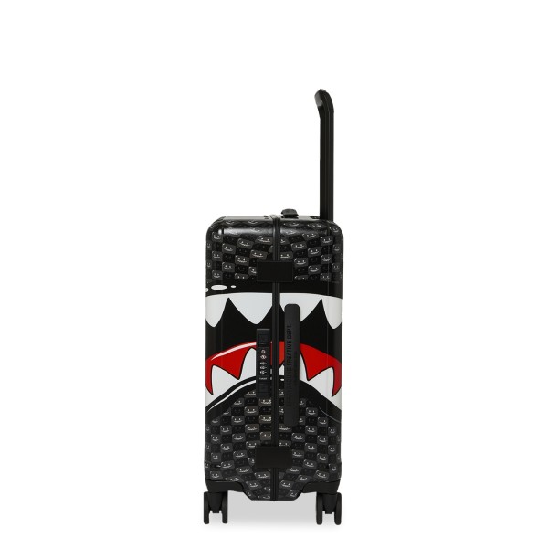 Sprayground - Valigia nera sharks in paris wtf bubbly black check per uomo |