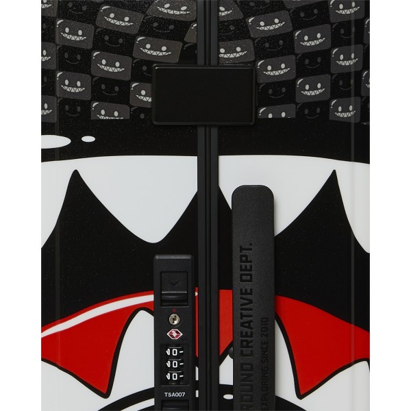 Sprayground - Valigia nera sharks in paris wtf bubbly black check per uomo |