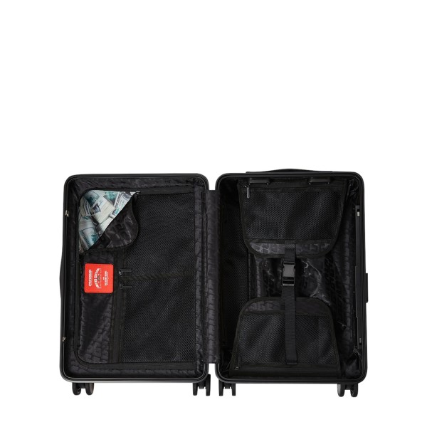 Sprayground - Valigia nera sharks in paris wtf bubbly black check per uomo |