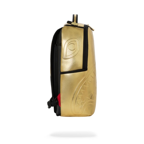 Sprayground - Zaino marrone sharks in paris gold drip per uomo | 910b9250nsz