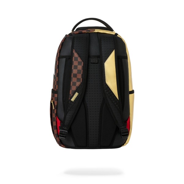 Sprayground - Zaino marrone sharks in paris gold drip per uomo | 910b9250nsz