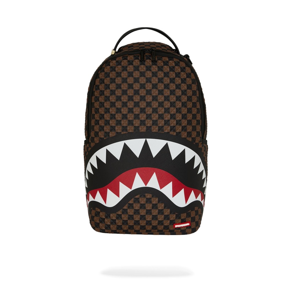Sprayground - Zaino marrone sharks in paris pyramid backpack per uomo |