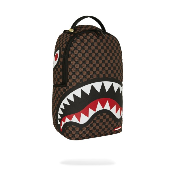 Sprayground - Zaino marrone sharks in paris pyramid backpack per uomo |